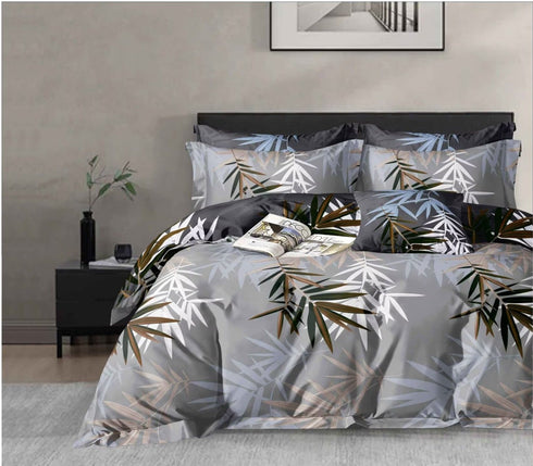 Florida Winkle Premium Quality Imported King Size Elastic Fitted Bedsheet with Coordinated Pillow Covers